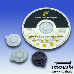 visuals CD Clips wei&szlig; - VE : 100