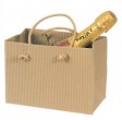 Traget�te Mini Welle Natur f�r eine Flasche, VE: 20 St�ck