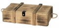 Holzkiste geflammt  f�r 2 Flaschen - VE: 5