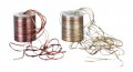 Geschenkband Raphia Pearl bronze/gold - 50 m - 4farbig - VE : 1 Stk.