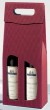 Tragekarton Weinverpackung Offene Welle Bordeaux f. 2 Flaschen VE: 50