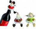 Flaschendeko Flaschenaufsatz Wackelf��e - VE: 1 Set/6 St�ck