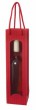 Traget�te Flaschentaschen Welle Rot mit Fenster f�r 1 Flasche, VE: 20 St�ck