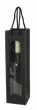 Flaschentaschen Welle Schwarz mit Fenster f�r 1 Flasche, VE: 20 St�ck