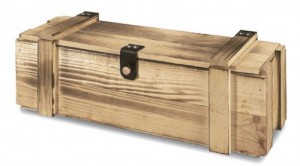 Weinkiste aus Holz geflammt -  f�r 1 Flasche  - VE: 5