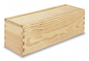 Holzkisten Wein mit Schiebedeckel  f�r 1 Fl. VE: 5