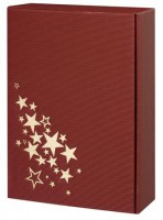 Weinverpackung mit Goldsternen  f.3 Fl. - 25 St.