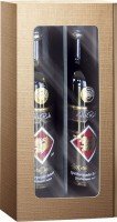Weinverpackung Struktura Vita Royal mit Sichtfenster innen schwarz f�r 2 Flaschen, 25 St�ck