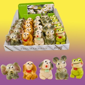 Marzipanfiguren Tiere 5-fach sortiert VE 30 Stück Marzipanfiguren Tiere 5-fach sortiert VE 30 Stück